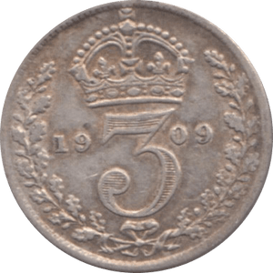 1909 THREEPENCE ( EF ) - Threepence - Cambridgeshire Coins