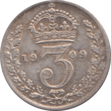 1909 THREEPENCE ( EF ) - Threepence - Cambridgeshire Coins