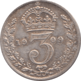 1909 THREEPENCE ( EF ) - Threepence - Cambridgeshire Coins