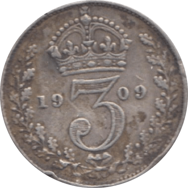 1909 THREEPENCE ( FINE ) - Threepence - Cambridgeshire Coins