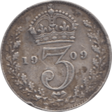 1909 THREEPENCE ( FINE ) - Threepence - Cambridgeshire Coins