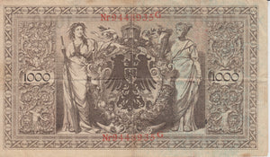 1910 1000 MARK GERMAN INFLATION BANKNOTE GERMANY REF 772 - World Banknotes - Cambridgeshire Coins