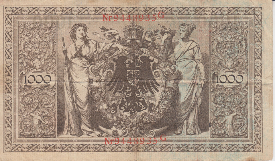 1910 1000 MARK GERMAN INFLATION BANKNOTE GERMANY REF 772 - World Banknotes - Cambridgeshire Coins