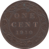 1910 CANADA ONE CENT - WORLD COINS - Cambridgeshire Coins
