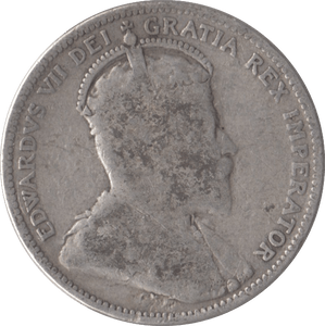 1910 CANADA SILVER 25 CENTS - SILVER WORLD COINS - Cambridgeshire Coins