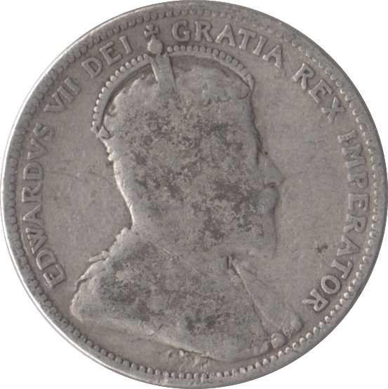 1910 CANADA SILVER 25 CENTS - SILVER WORLD COINS - Cambridgeshire Coins