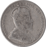1910 CANADA SILVER 25 CENTS - SILVER WORLD COINS - Cambridgeshire Coins