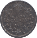 1910 CANADA SILVER 5 CENTS - WORLD SILVER COINS - Cambridgeshire Coins