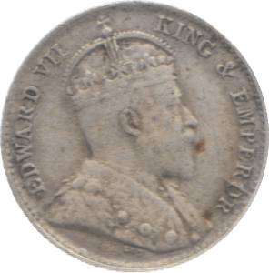 1910 CEYLON SILVER 10 CENTS ( VF ) - WORLD COINS - Cambridgeshire Coins