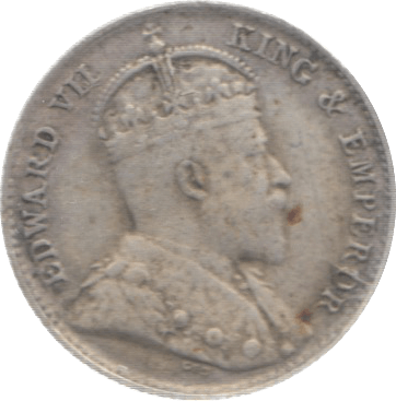 1910 CEYLON SILVER 10 CENTS ( VF ) - WORLD COINS - Cambridgeshire Coins