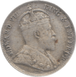 1910 CEYLON SILVER 10 CENTS ( VF ) - WORLD COINS - Cambridgeshire Coins