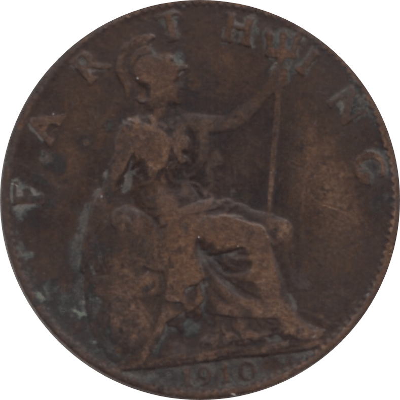 1910 FARTHING 2 ( VF ) 38 - Farthing - Cambridgeshire Coins