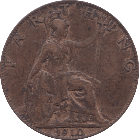 1910 FARTHING ( EF ) 2 - Farthing - Cambridgeshire Coins