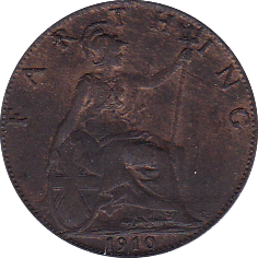 1910 FARTHING ( UNC ) - Farthing - Cambridgeshire Coins