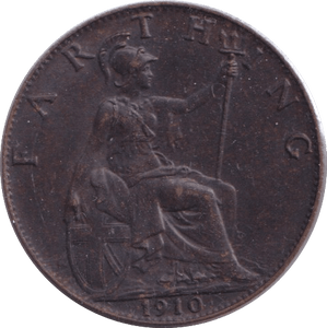 1910 FARTHING ( UNC ) - Farthing - Cambridgeshire Coins