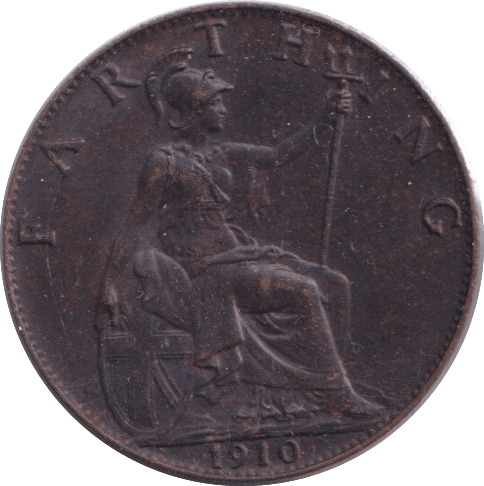 1910 FARTHING ( UNC ) - Farthing - Cambridgeshire Coins