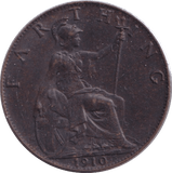 1910 FARTHING ( UNC ) - Farthing - Cambridgeshire Coins