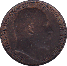 1910 FARTHING ( UNC ) - Farthing - Cambridgeshire Coins
