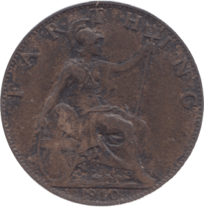 1910 FARTHING ( VF ) 23 - Farthing - Cambridgeshire Coins