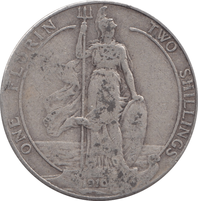 1910 FLORIN ( FINE ) 3 - Florin - Cambridgeshire Coins