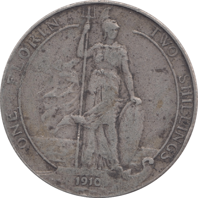 1910 FLORIN ( FINE ) 9 - Florin - Cambridgeshire Coins