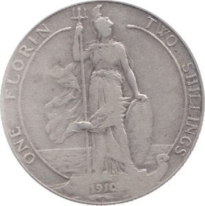 1910 FLORIN ( GF ) 6 - Florin - Cambridgeshire Coins