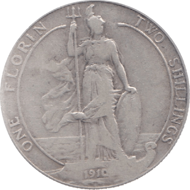 1910 FLORIN ( GF ) 6 - Florin - Cambridgeshire Coins