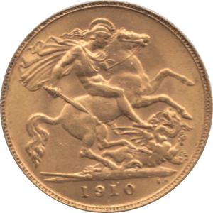 1910 GOLD HALF SOVEREIGN ( AUNC ) - Half Sovereign - Cambridgeshire Coins