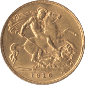 1910 GOLD HALF SOVEREIGN ( AUNC ) - Half Sovereign - Cambridgeshire Coins