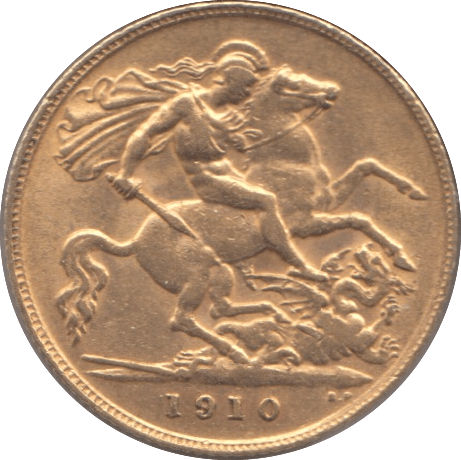 1910 GOLD HALF SOVEREIGN ( AUNC ) REF 2 - Half Sovereign - Cambridgeshire Coins
