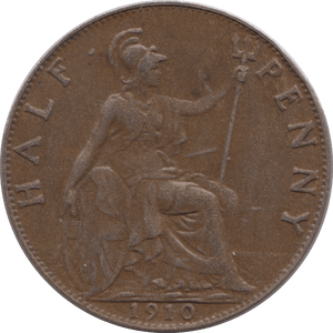 1910 HALFPENNY ( EF ) 2 - Halfpenny - Cambridgeshire Coins