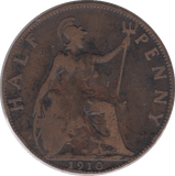 1910 HALFPENNY ( F ) 3 - Halfpenny - Cambridgeshire Coins