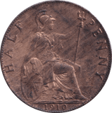 1910 HALFPENNY ( UNC ) - Halfpenny - Cambridgeshire Coins