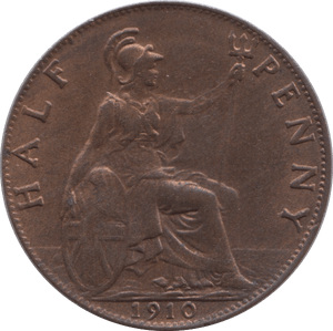 1910 HALFPENNY ( UNC ) - Halfpenny - Cambridgeshire Coins