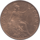 1910 HALFPENNY ( UNC ) - Halfpenny - Cambridgeshire Coins