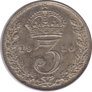 1910 MAUNDY THREEPENCE ( UNC ) - Maundy Coins - Cambridgeshire Coins