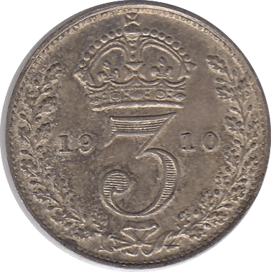 1910 MAUNDY THREEPENCE ( UNC ) - Maundy Coins - Cambridgeshire Coins