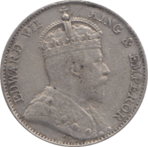 1910 SILVER 10 CENTS STRAIT SETTLEMENTS - WORLD SILVER COINS - Cambridgeshire Coins