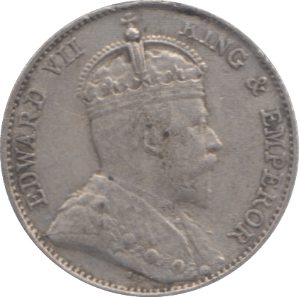 1910 SILVER 10 CENTS STRAIT SETTLEMENTS - WORLD SILVER COINS - Cambridgeshire Coins