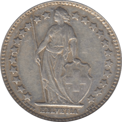 1910 SILVER 1/2 FRANC SWITZERLAND - SILVER WORLD COINS - Cambridgeshire Coins