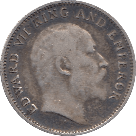 1910 SILVER 1/4 RUPEE EDWARD VII INDIA REF H78 - SILVER WORLD COINS - Cambridgeshire Coins