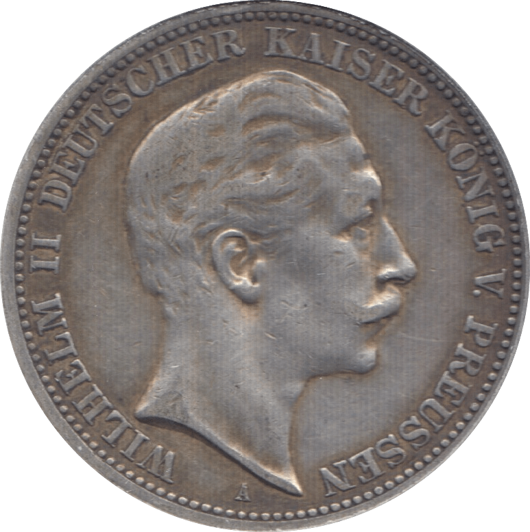 1910 SILVER 3 MARKS GERMANY - WORLD SILVER COINS - Cambridgeshire Coins