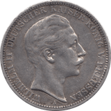 1910 SILVER 3 MARKS GERMANY - WORLD SILVER COINS - Cambridgeshire Coins