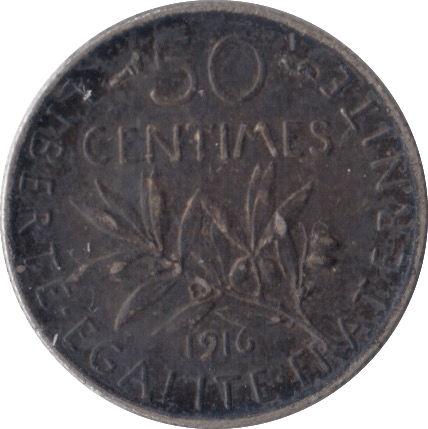 1910 SILVER 50 CENTIMES FRANCE - SILVER WORLD COINS - Cambridgeshire Coins