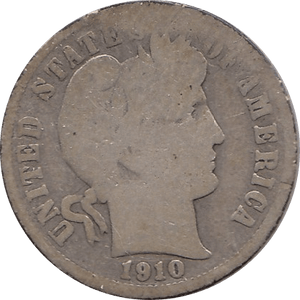 1910 SILVER DIME USA - SILVER WORLD COINS - Cambridgeshire Coins