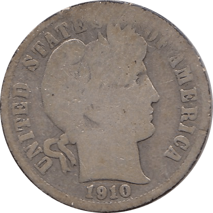 1910 SILVER DIME USA - SILVER WORLD COINS - Cambridgeshire Coins