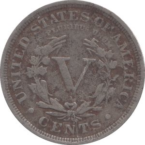 1910 SILVER FIVE CENTS USA - SILVER WORLD COINS - Cambridgeshire Coins