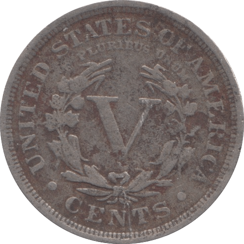 1910 SILVER FIVE CENTS USA - SILVER WORLD COINS - Cambridgeshire Coins