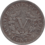 1910 SILVER FIVE CENTS USA - SILVER WORLD COINS - Cambridgeshire Coins