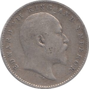 1910 SILVER INDIA TWO ANNAS - SILVER WORLD COINS - Cambridgeshire Coins